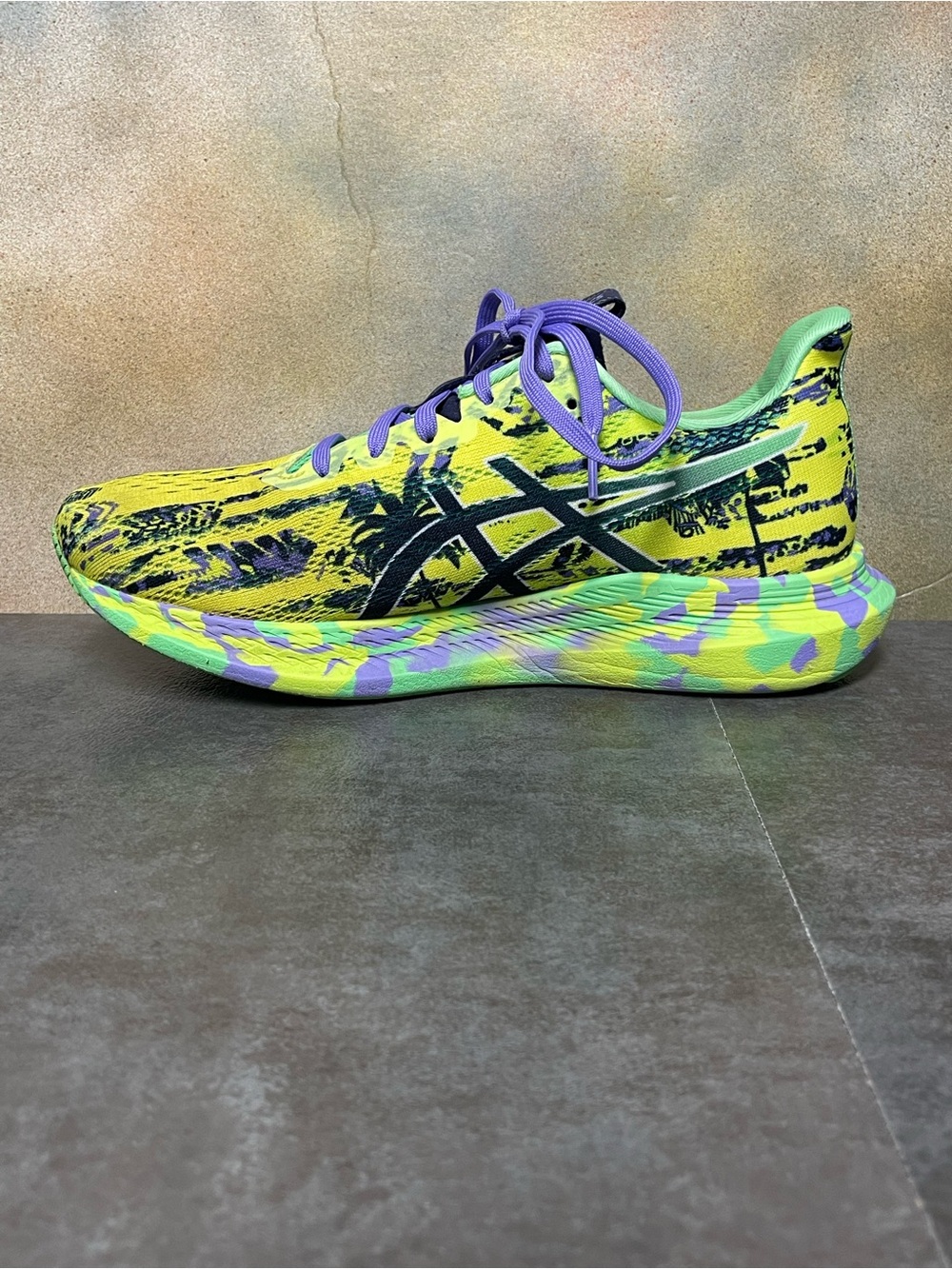 Asics Noosa Tri 14 Women's Running Shoes Safety Yellow/Midnight Size 7.5B - Picture 12 of 16